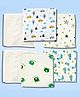 LazyToddler Organic Muslin Washcloths (6-Pack) 100% Cotton Baby Hanky for Sensitive Skin Color & White Mix (25x25cm)