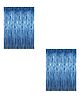 AMFIN Metallic Fringe Foil Curtain Pack of 2 - Blue