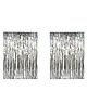 AMFIN Metallic Fringe Foil Curtain Silver - Pack of 2