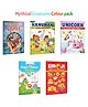 Krishna - My First Mythology Story (Hindi), Hanuman-Creative Copy to Colour and more :- Mythology tales, unicorn colouring, dragon copy to colour and reward stickers | Combo of 5 books