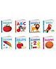 ABC, Animals, Birds and more - Board Book for Kids :- early counting and shape recognition book, fruits and vegetables picture learning book, birds learning book for children | Pack of 8 Books