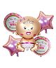 Amfin Baby Shower Foil Balloons Pack of 5 - Multicolor