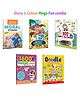 All Time Favourite Moral Stories, Little Red Riding Hood - Golden Fairy Tales and more :- Children's moral fables, fairy tale colouring, creative doodle and sticker fun | Combo of 5 books