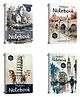 GOWOO A4 Size Autumn Cottage Notebook (Unruled), A4 Size River Bridge Spiral Notebook (Unruled), A4 Size Pisa View Spiral Notebook(Ruled) and more :-  A4 sketch , 800 pages | Pack of 4 Book