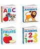 ABC, Animals, Fruits and more - Board Book for Kids :-  cute animal picture board book for toddlers, fruits learning board book for children, fun and colourful learning book | Combo of 4 Books