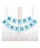 Amfin Happy Birthday Banner - Blue & Golden