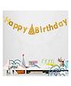 Amfin Happy Birthday Banner - Golden