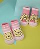 Yellow Bee Cotton Knit Pack Of 2 Disney Featuring Winnie The Pooh Printed Socks - Pink
