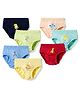 Simply Sinker Knit Dino Printed Briefs Pack Of 7 - Multicolour