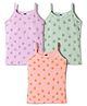Simply Sinker Knit Sleeveless Slips with Fruit Print Pack of 3 - Lavender Peach & Cool Mint