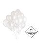 Amfin Metallic Balloons White - Pack of 50