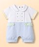 ToffyHouse Interlock Knit Half Sleeves Striped Romper - Multicolor