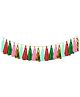 Amfin Tissue Tassel Garland - Red Green