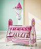 Baybee Baby Swing Cradle with Mosquito Net Soft Mattress  360° Locking Wheels and Storage Cradle for 0 to 12 Months (Pink)