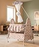 BAYBEE Baby Swing Cradle for Newborn Babies with Mosquito Net, Infant Jhula, Palna for Kids, Portable Cradle for Baby Bed with 360°Locking Wheels Cradle for 0 to 12 Months Boys & Girls (Purple)