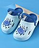 Babyoye Back Strap Closure Clogs with Frog Applique - Blue