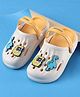 Babyoye Back Strap Closure Clogs with Dino Applique - Light Yellow
