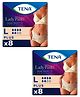 TENA Lady Plus Incontinence Pants Large (L) | High Waist Adult Diapers | Pack of 2 - 8 Pieces Each