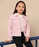 U.S. Polo Assn. Kids Cotton Woven Full Sleeves Solid Jacket - Light Pink