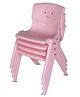 TOYPLUS Kids Big Smiley Chair with High Backrest Set of 4 - Pink