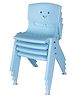 TOYPLUS Kids Big Smiley Chair with High Backrest Set of 4 - Blue