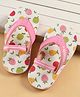 Cute Walk by Babyhug Back Strap Tropical Theme Printed Flip Flops - Pink
