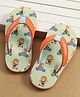 Cute Walk by Babyhug Back Strap Animal & Vehicles Printed Flip Flops - Orange