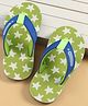 Cute Walk by Babyhug Slip On Star Printed Flip Flop - Green