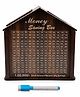 Enorme Hut Wooden Money Saving Piggy Bank Box, Gullak with 100000 Rupees Goal Tracker Chart for Kids and Adults