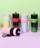 Sanjary 710ml Reusable Insulated Travel Tumbler With Straw Lid Carry Strap Leakproof Stylish Coffee Water Cup For Office School Outdoor Use color design may vary