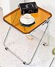 The Artmen Brown GlacierTray Foldable Transparent Acrylic End Table