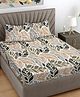 FABINALIV Multicolor Floral 300 TC King Size Woollen Double Bedsheet with 2 Pillow Covers