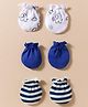 Bubble Pop Single Jersey Knit Mittens with Elephant Print & Stripes Pack of 3 - Multicolor