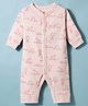 I Bears Interlock Knit Full Sleeves Romper with Toys Print - Peach