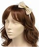 SKD Pearl Embellished Bow Applique Detailed Hair Band - Gold