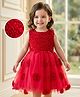 Mark & Mia Knit Sleeveless Party Dress with Floral Corsage - Fuchsia