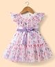 ToffyHouse Knit Sleeveless Party Dress With Floral Print - White