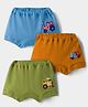 Simply Interlock Knit Bloomer with Vehicle Print Pack of 3 - Blue Olive & Rust