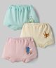 Simply Interlock Knit Bloomer with Vehicle Print Pack of 3 - Yellow Aqua Blue & Baby Pink
