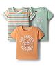 Babyhug Cotton Knit T-Shirts Half Sleeves with Graphics Pack of 3 Multi Color 9-12 Months