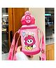 SCHOOLISH Cute Cartoon Children's 500ml Stainless Steel Vacuum Insulated Mug with Straw Strap, Portable Outdoor Student Water Bottle PP+316SUS Pack of 1 - Pink