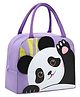 SCHOOLISH 3D Printed Hot & Cold Insulated Leak Proof Lunch Bag for Office School Kids Men & Women Storage Bag with Handle Tiffin Bag Panda Pack of 1- Purple