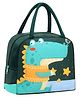 SCHOOLISH 3D Printed Hot & Cold Insulated Leak Proof Lunch Bag for Office School Kids Men & Women Storage Bag with Handle Tiffin Bag Crocodile Pack of 1- Green