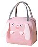 SCHOOLISH Cute Cartoon Oxford Lunch Bag, Insulated Bag with Zipper Closure, Suitable for Office Workers & Students to Carry Their Lunch Boxes. Pack of 1 - Pink (Print & Design May vary)