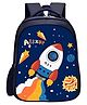 SCHOOLISH Height 15 Inch Kids Backpack,Cute Cartoon Design School Bag with Mesh back support air-mesh cushining , Suitable for Elementary School Student Little Rocket - Pack of 1 - Blue