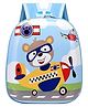 SCHOOLISH Height 15 Inch Kids Backpack, Cute Cartoon Design School Bag with mesh cushining for back support, Suitable for Elementary School Student Little Rocket Pack of 1 - Blue