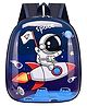 SCHOOLISH Height 12 Inch Kids Backpack, Cute Cartoon Design School Bag with mesh cushining for back support, Suitable for Elementary School Student Little Rocket Pack of 1 Blue