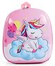 SCHOOLISH Height 14 Inch Waterproof Pvc Backpack with Cartoon Animal Crossover Pattern, Girl's Mini Book School Tote Bag with Padded Back and Cushining for Back Support Pack of 1 Pink