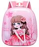 SCHOOLISH Height 15 Inch Waterproof Pvc Backpack with Barbie Pattern, Girl's Mini Book School Bag with Padded Straps and Cushining Back Support Pack of 1 Pink
