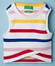 UCB 100% Cotton Knit Sleeveless  Striped Tank Top - Multicolour